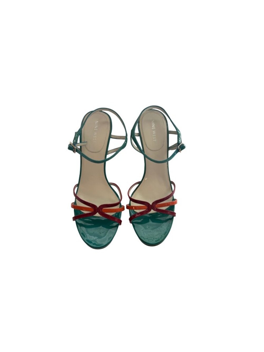 💙 Nine West Multicolor Strappy Heeled Sandals Size 7M 💙